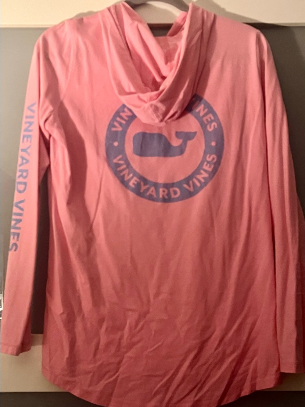 Vineyard Vines Coral Hooded Tee with Logo